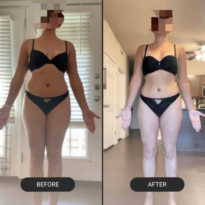 Daniella Castro proudly exhibits her significant before and after body transformation results, achieved through a dedicated workout regimen.